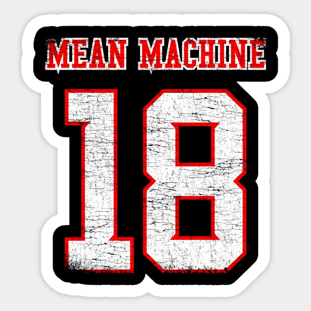 The Longest Yard Mean Machine Sticker by zurcnami